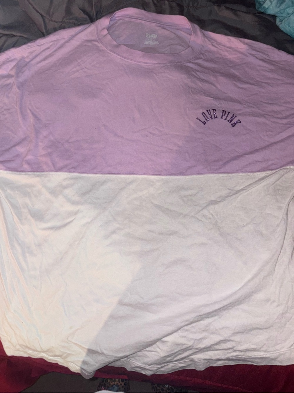 vs pink boxy crop top
